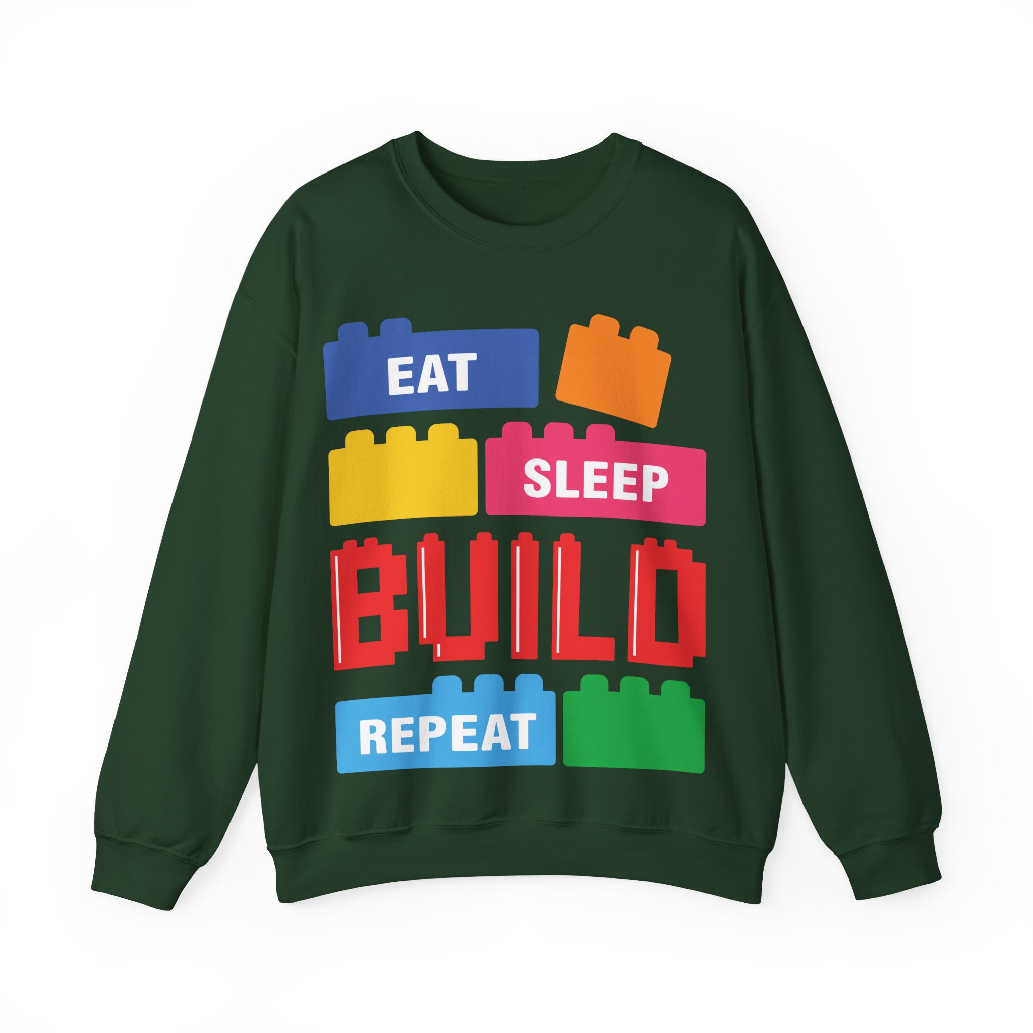 Eat Sleep Build Crewneck Sweatshirt - Image 37