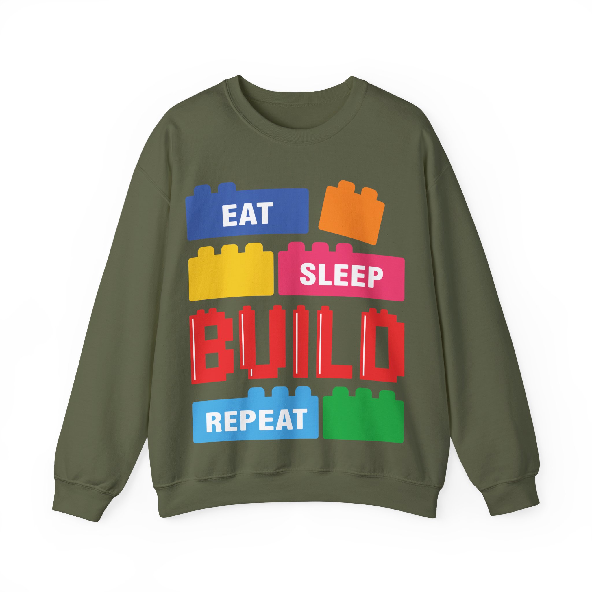 Eat Sleep Build Crewneck Sweatshirt - Image 33