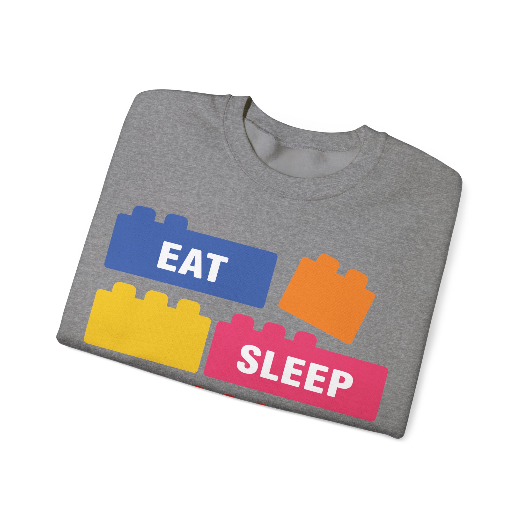 Eat Sleep Build Crewneck Sweatshirt - Image 43
