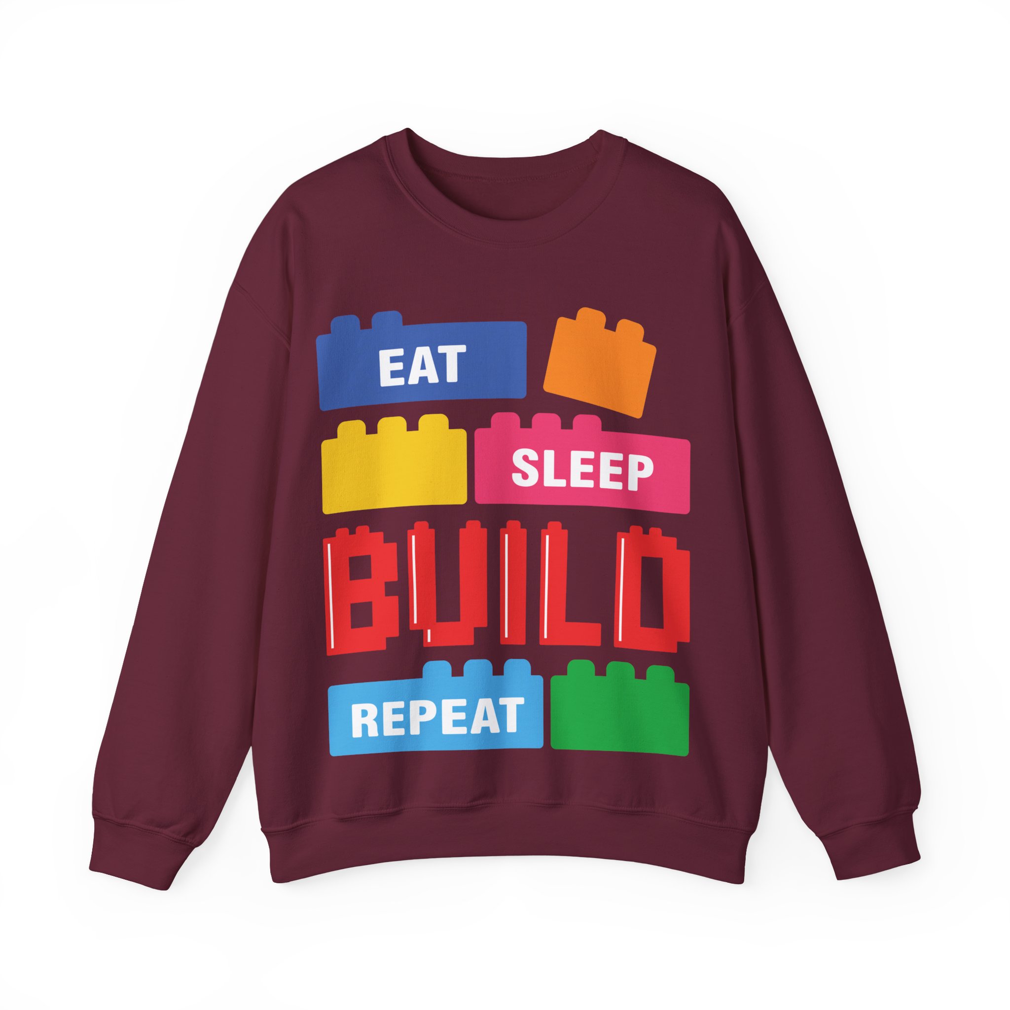 Eat Sleep Build Crewneck Sweatshirt - Image 29