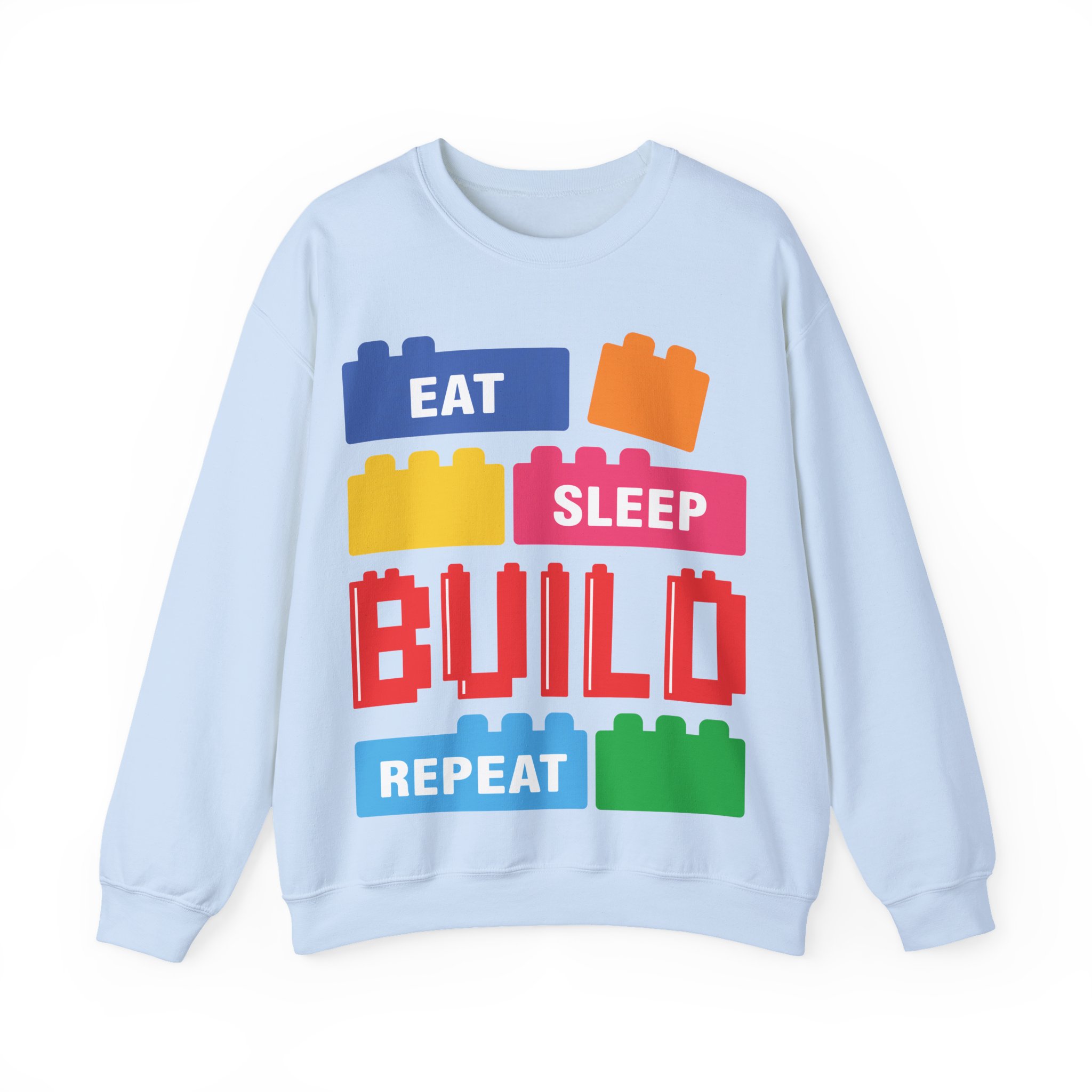 Eat Sleep Build Crewneck Sweatshirt - Image 49