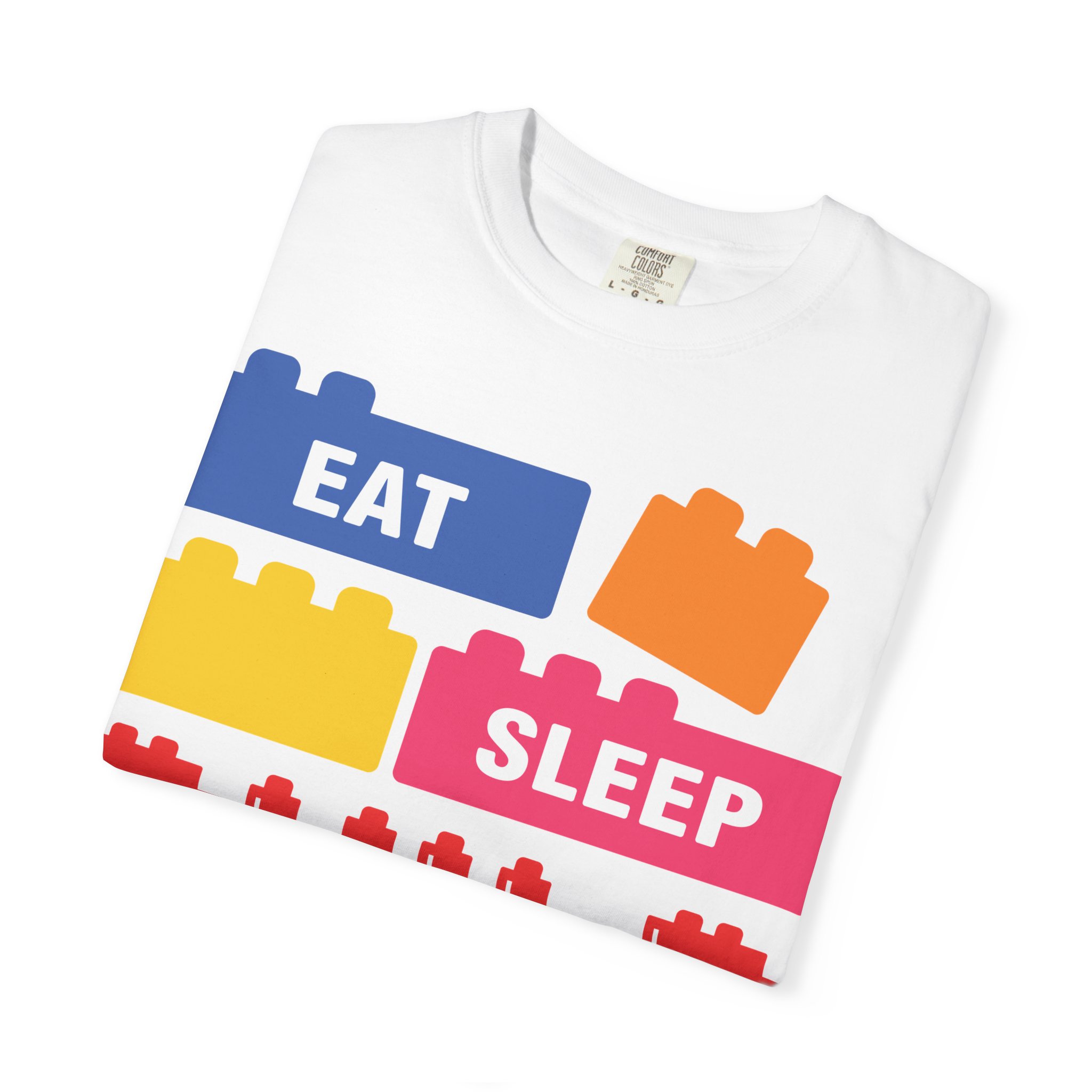 Eat Sleep Build Heavy Cotton Tee - Image 3