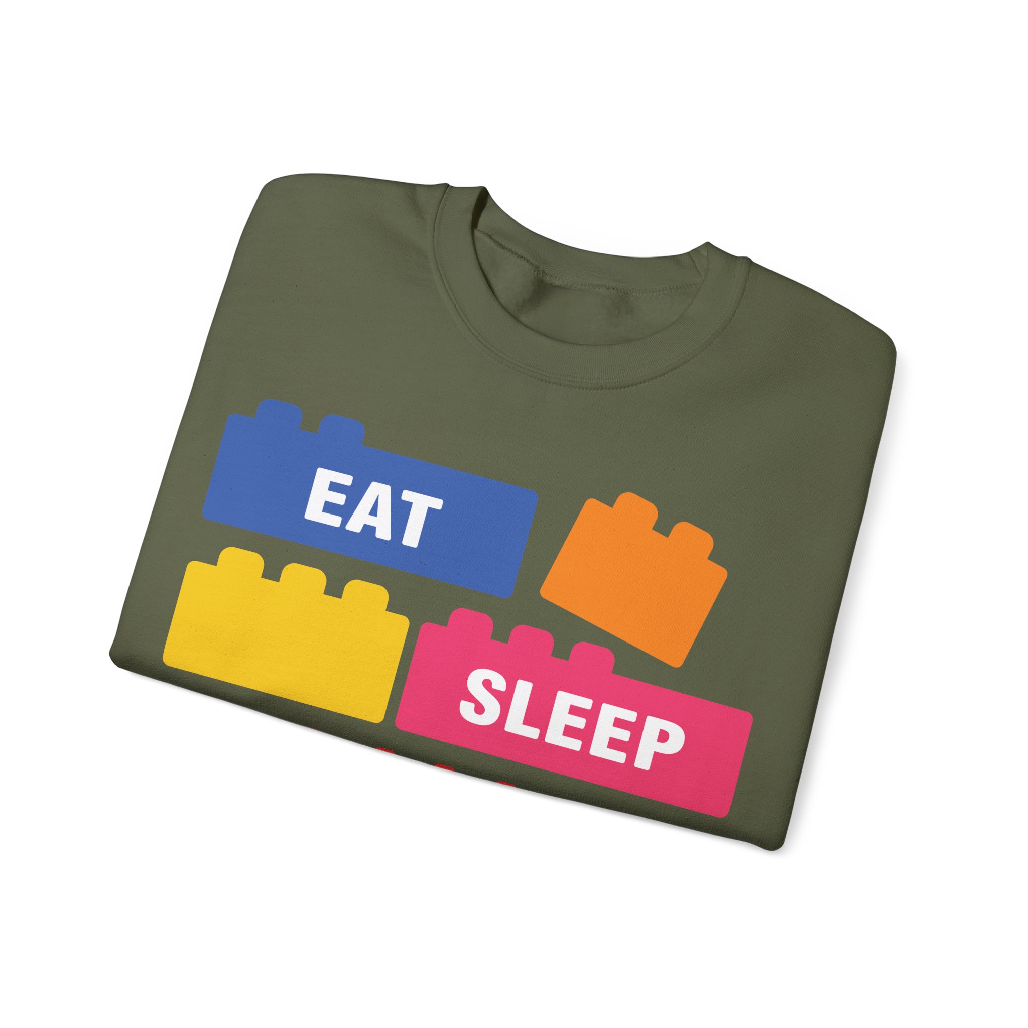 Eat Sleep Build Crewneck Sweatshirt - Image 35