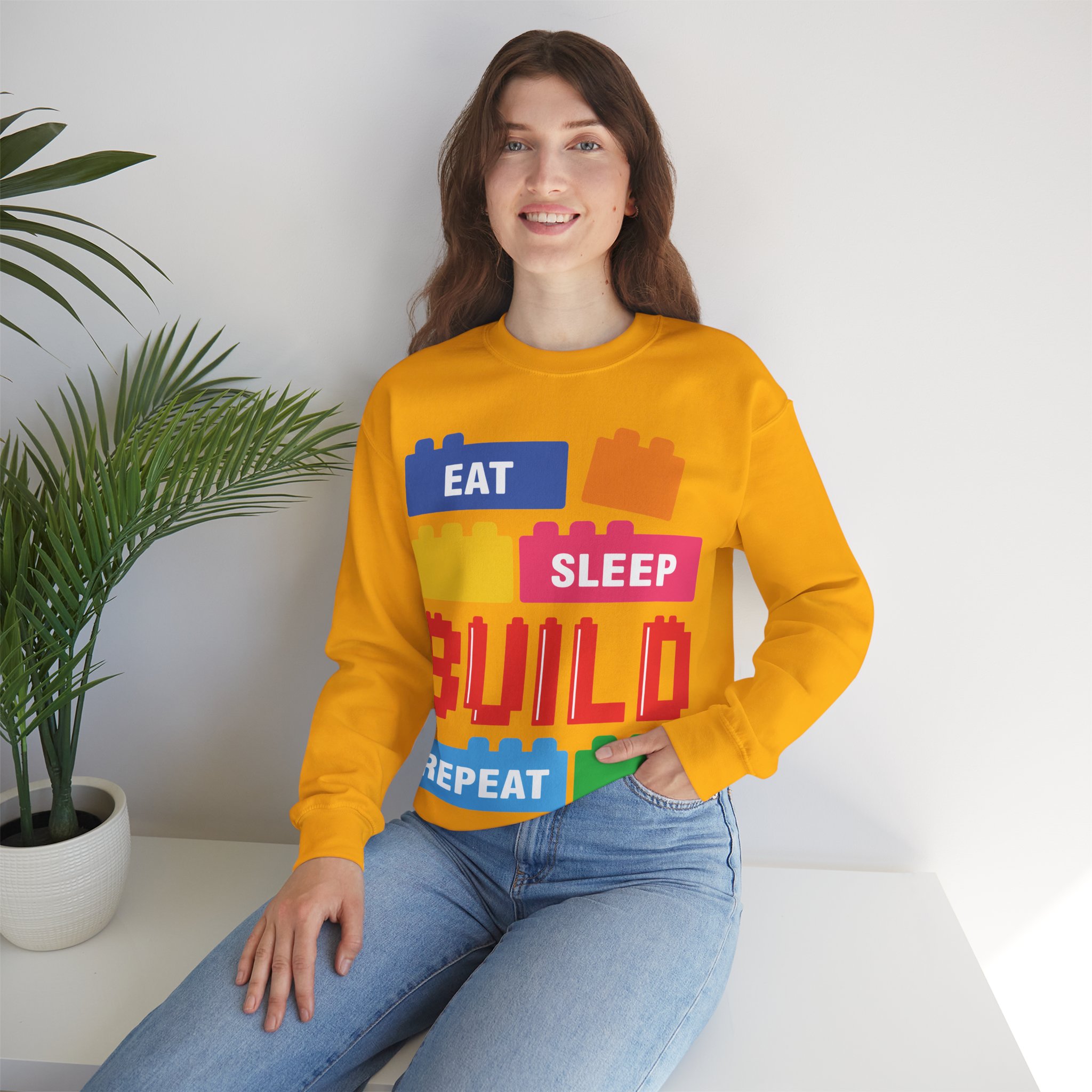 Eat Sleep Build Crewneck Sweatshirt - Image 24