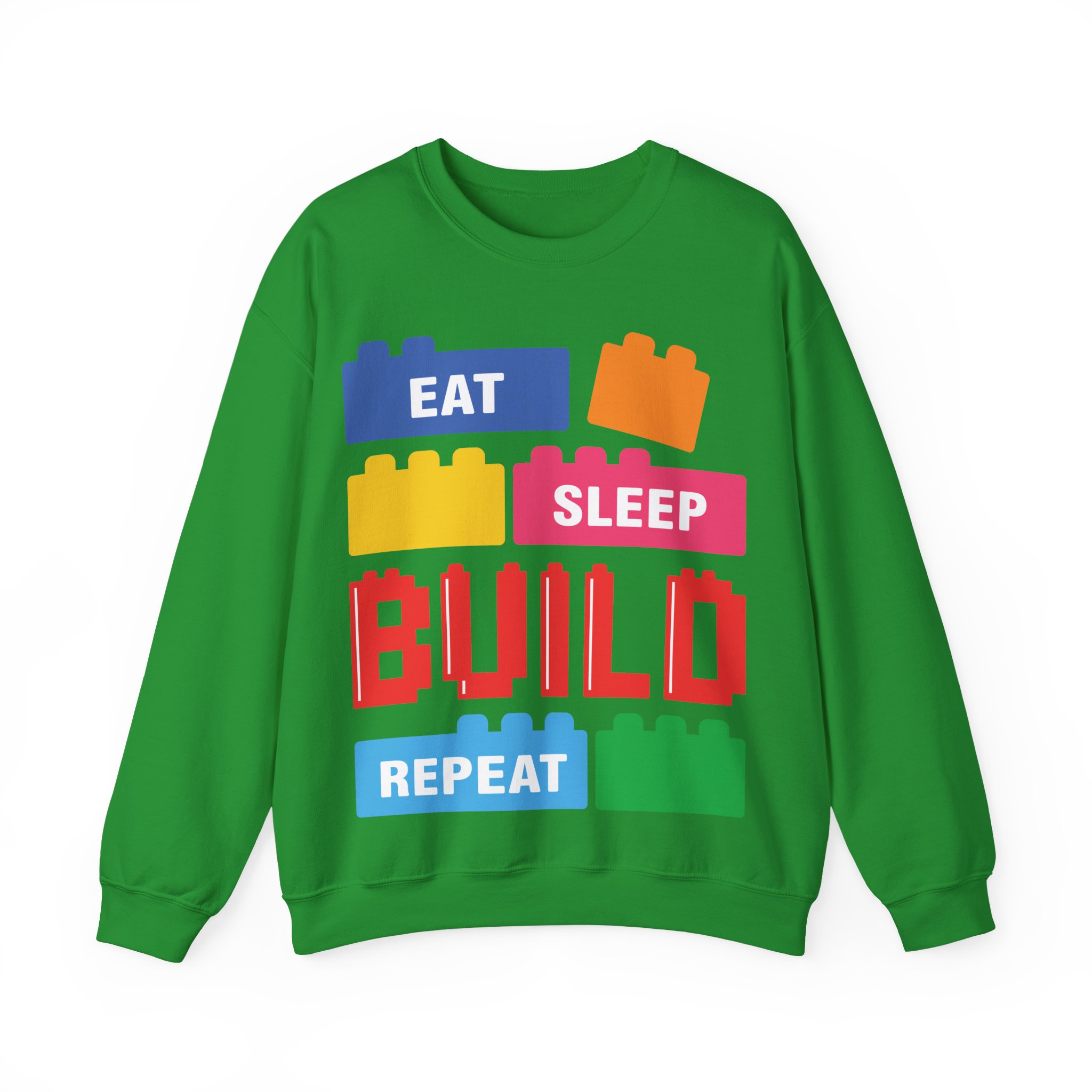 Eat Sleep Build Crewneck Sweatshirt - Image 45