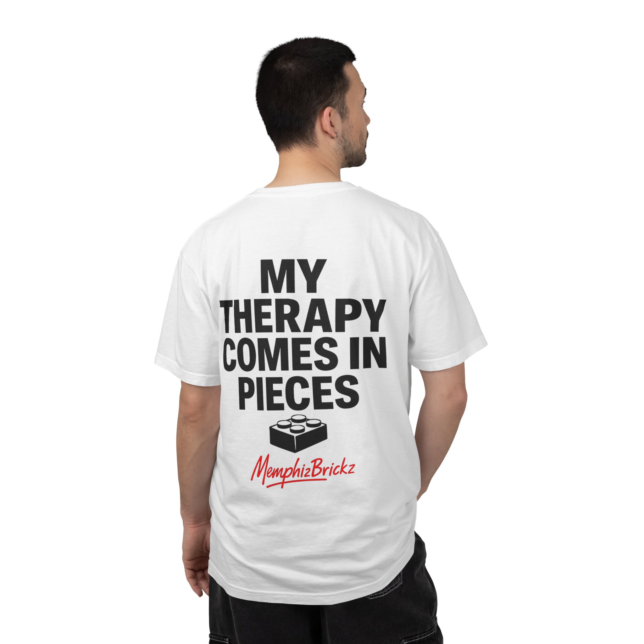 Brick Therapy T-Shirt — “My Therapy Comes in Pieces” Lego Fan Tee - Image 5