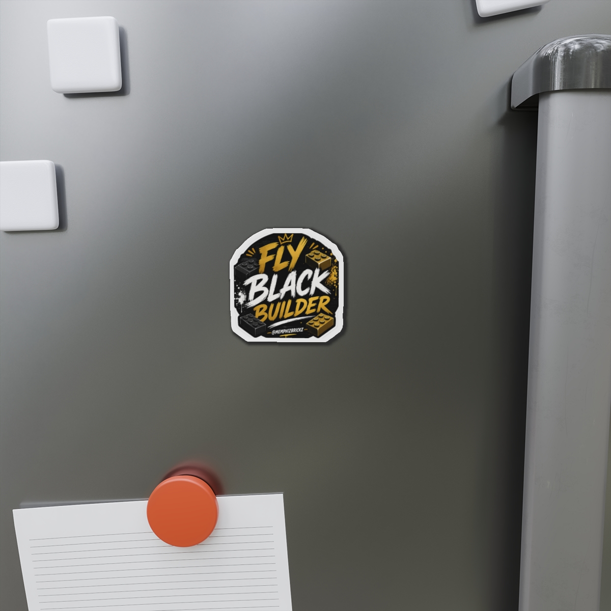 Fly Black Builder Die-Cut Magnet - Image 2