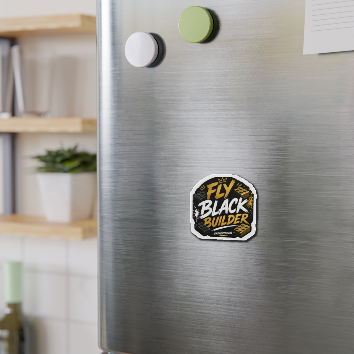 Fly Black Builder Die-Cut Magnet - Image 3